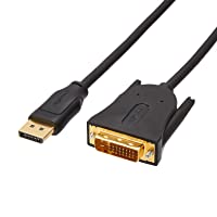 Amazon Basics - Cable de DisplayPort a DVI con conectores dorados (1-8 m)